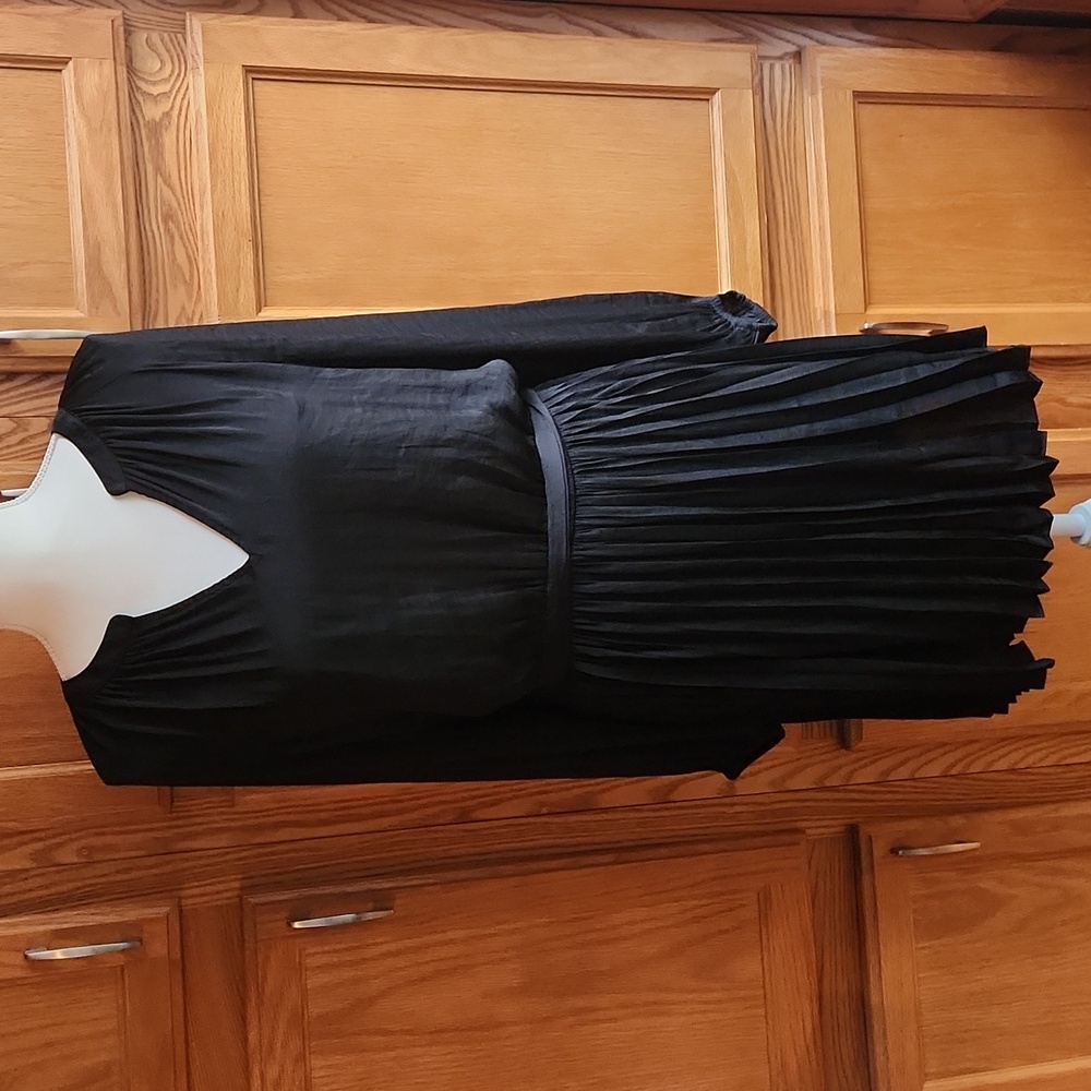 Simply Vera by Vera Wang Black Long Sleeve Dress Size Large Petite NWOT